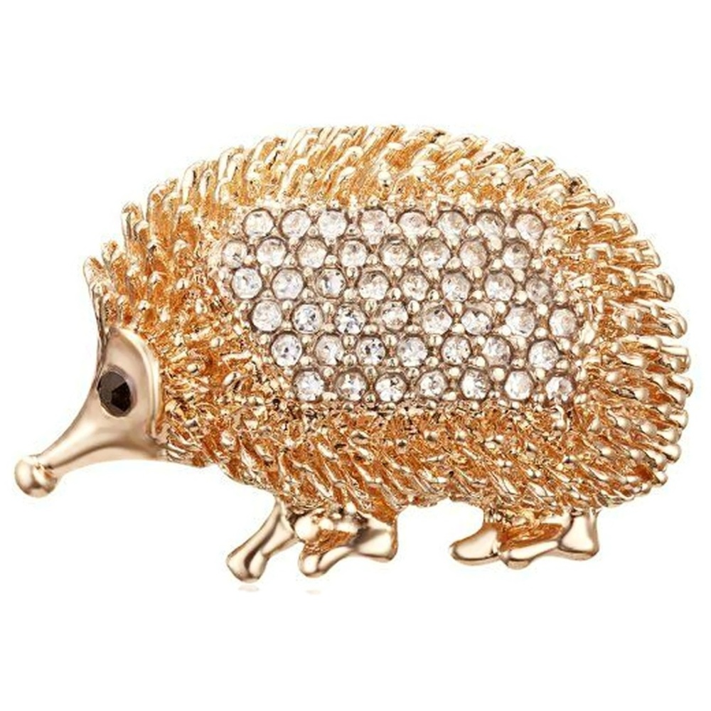Hedgehog Brooch Pendant with Rhinestones NWT-